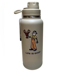 Life Is Good Jake Lobster Catch Stainless Steel 32 oz Water Bottle New